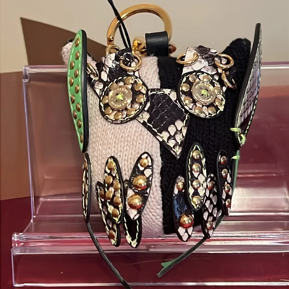 Burberry Black and Cream Mavis Owl Creature bag charm / key chain - Picture 3 of 10